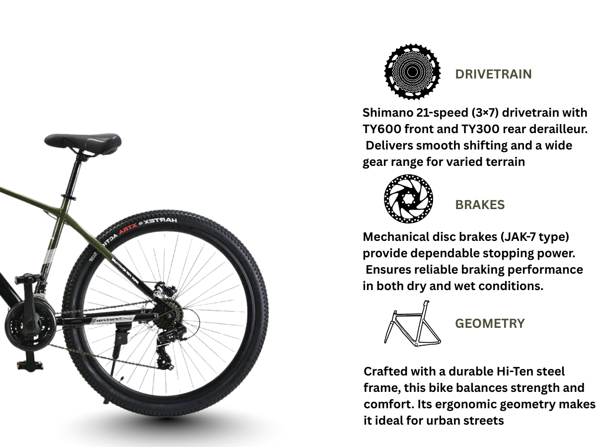 FitTrip 27.5 Dominator 21-Speed Bicycle