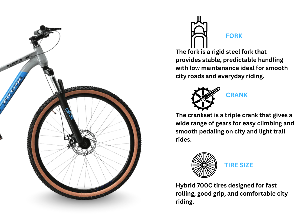 FitTrip Scrambler 29 Single Speed Bicycle