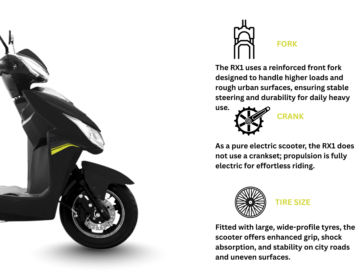 Ninetyone E-Scooter Rx1 (60 V Lead Acid) Heavy Duty