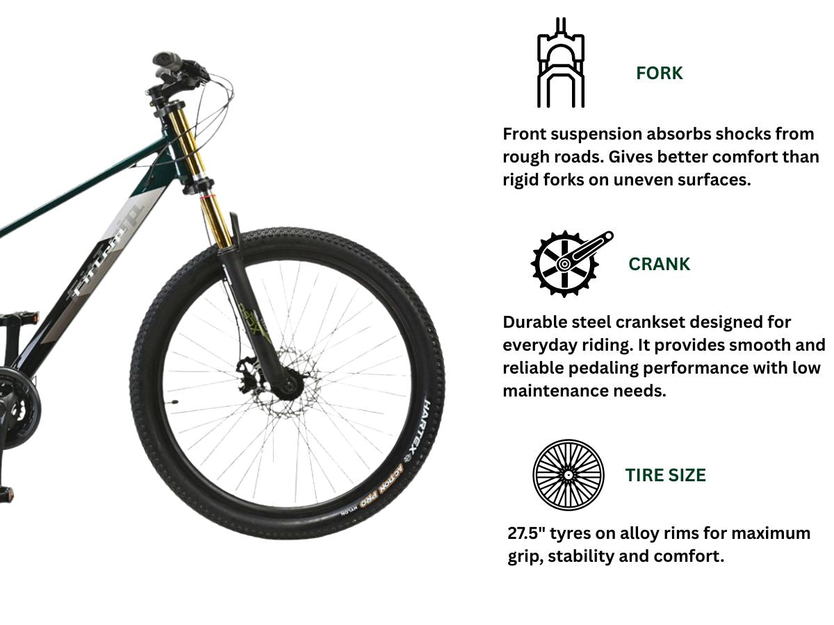 FitTrip 27.5 Super Dominator 21-Speed Bicycle