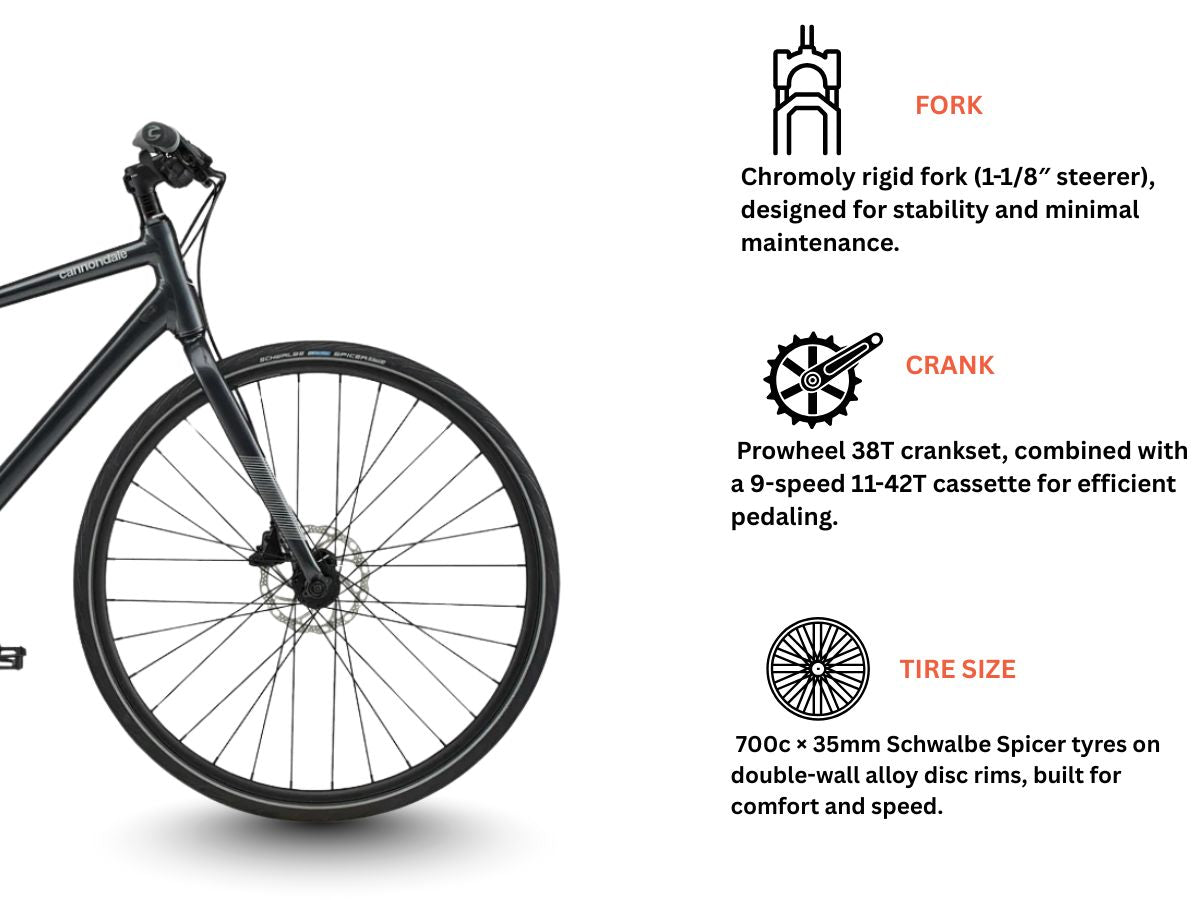Cannondale Quick Disc 4D, 9S - Graphite(XL)