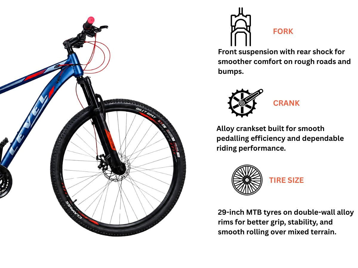 Cosmic 29 Level Ascend 21-Speed Bicycle