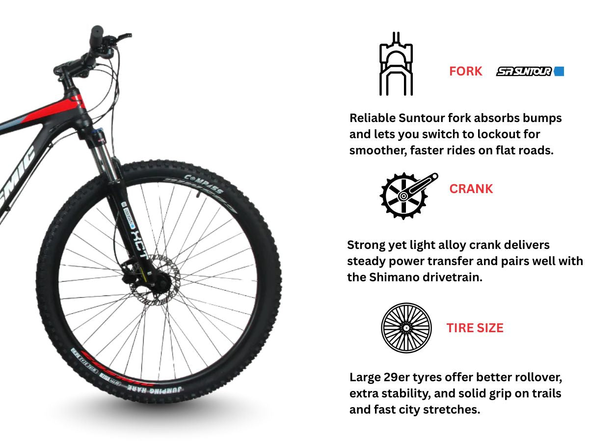 Cosmic 29 Cospro M2 Alloy 16 Speed Dual Disc Bicycle