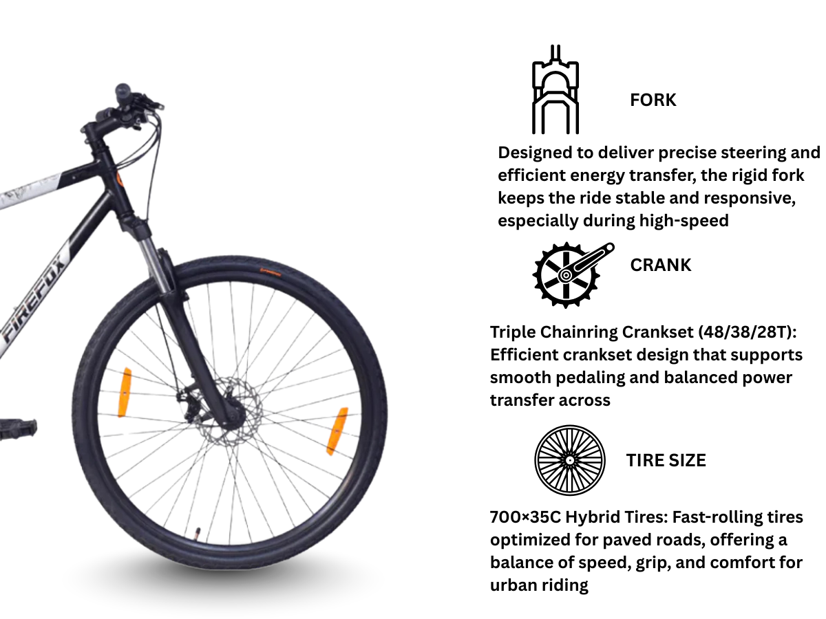 Firefox 700C Rush Plus D 21-Speed Bicycle