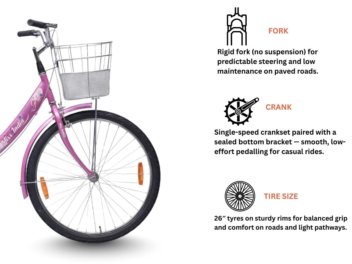 Hero 26 Miss India Gold Ladies Bicycle