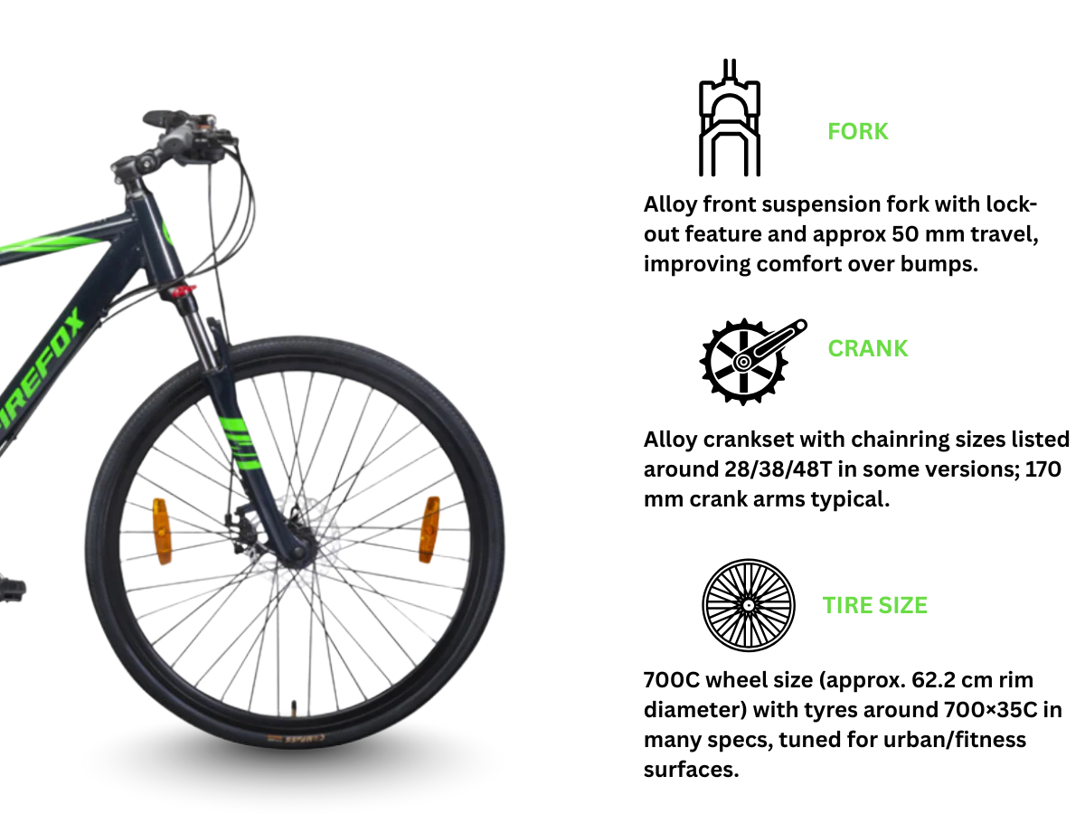 Firefox 700C Meteor 21-Speed Dual Disc Bicycle