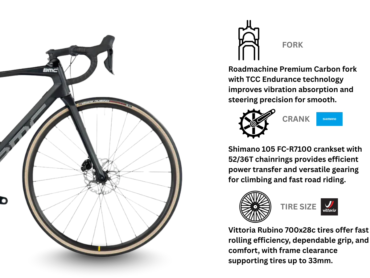 Bmc Roadmachine Carbon Road Shimano 105 12 Spd Hydraulic Disc