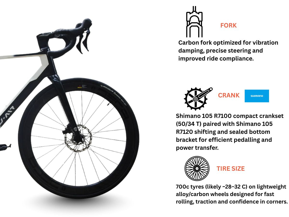 Java J-Air Volata Carbon Road Bike Shimano R7120