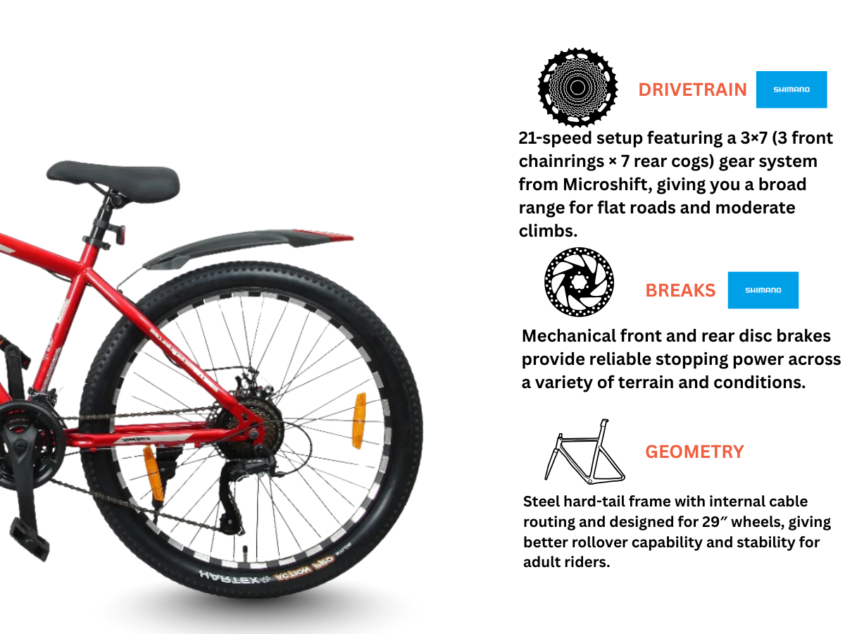 Cosmic 29 Troy 21 Speed FS D/Disc Bicycle