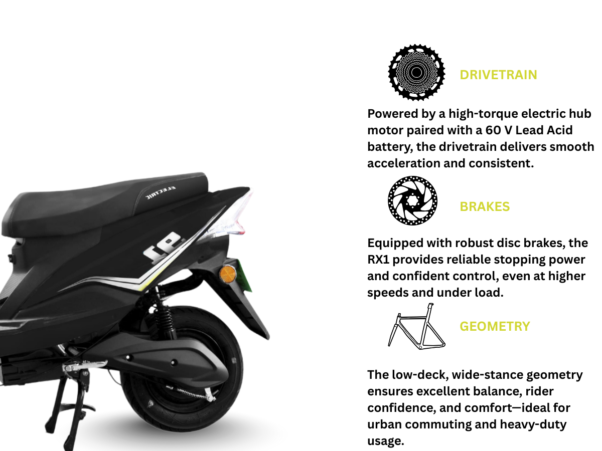 Ninetyone E-Scooter Rx1 (60 V Lead Acid) Heavy Duty