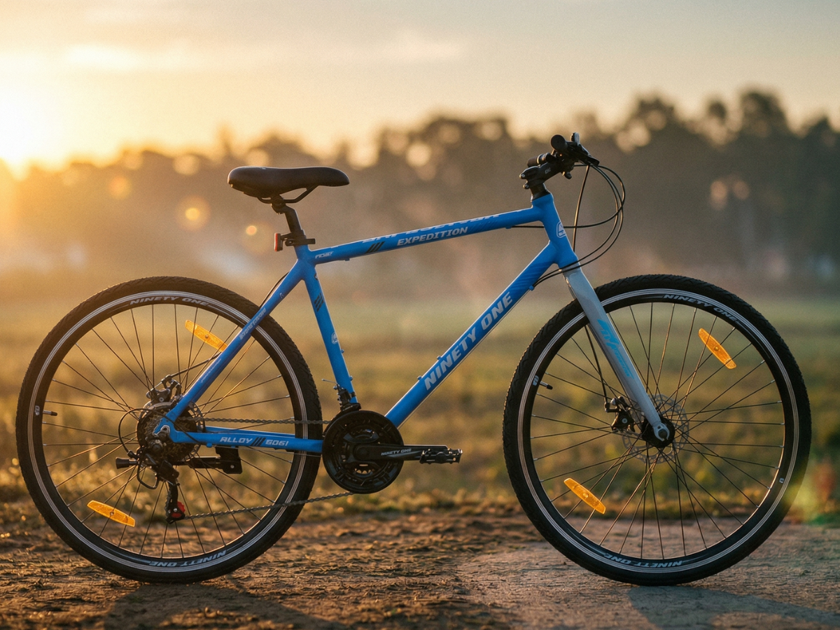 Ninetyone 700C Expedition 21 Speed D/Disc Bicycle Blue