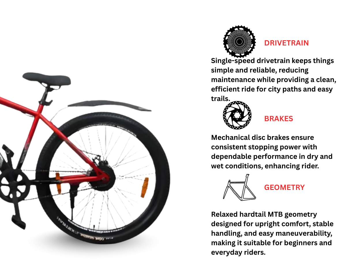 Cospro 27.5 Mizo Single Speed FS D/Disc Bicycle