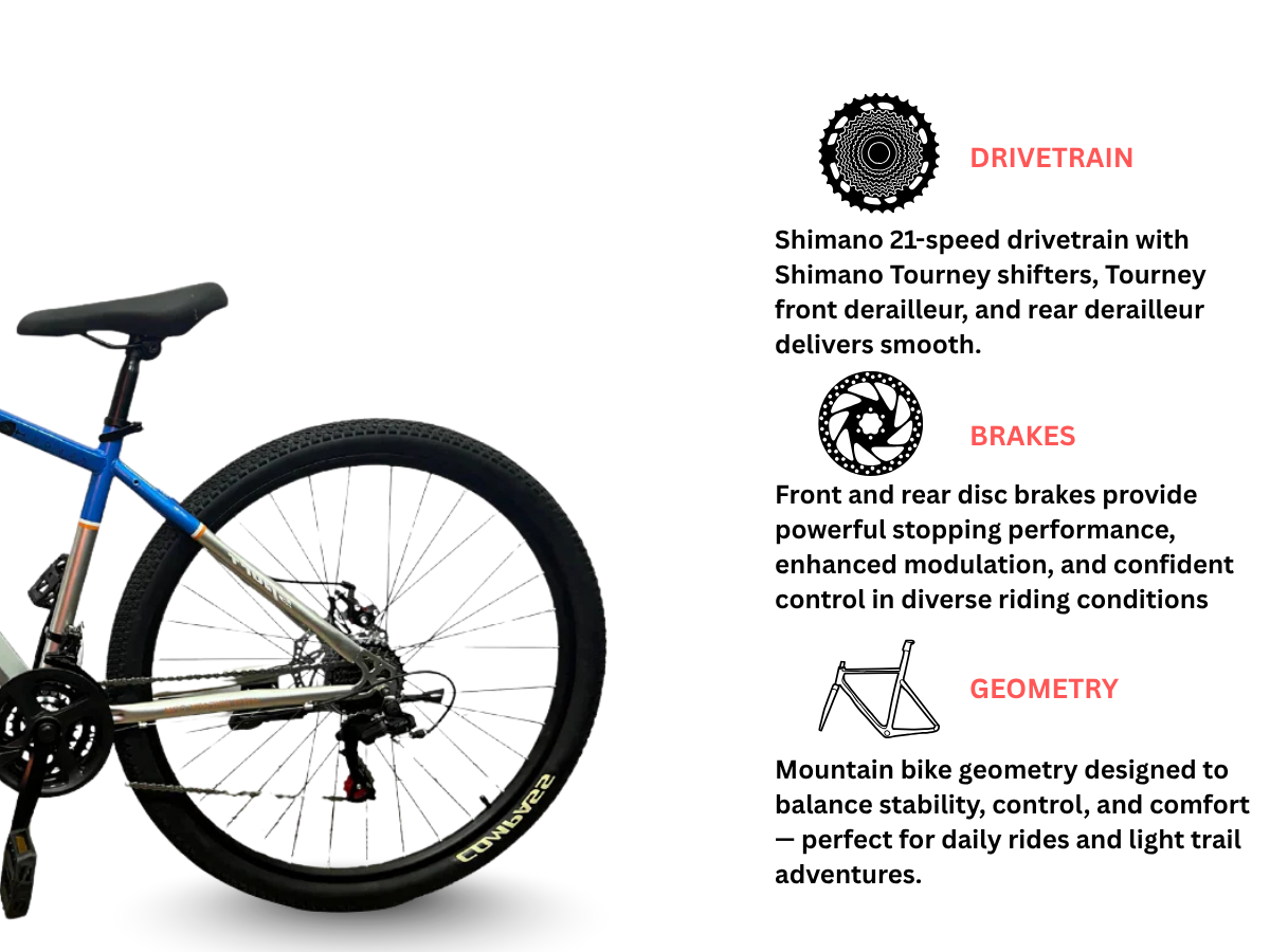 BikeArk 27.5 Armor 21 Spd FS D/Disc Bicycle