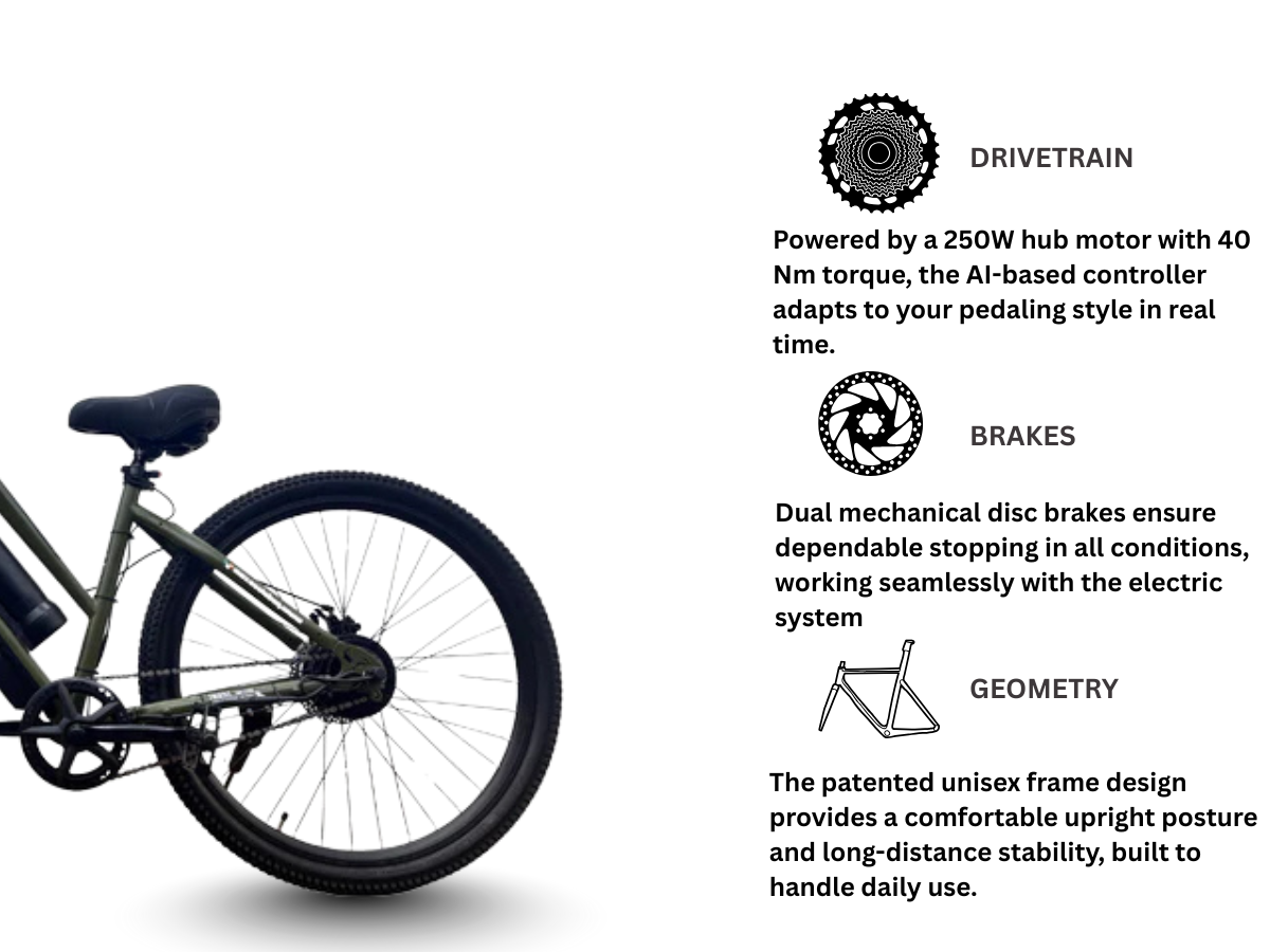 Pedaleze 27.5 Town &amp; Country E-Bicycle