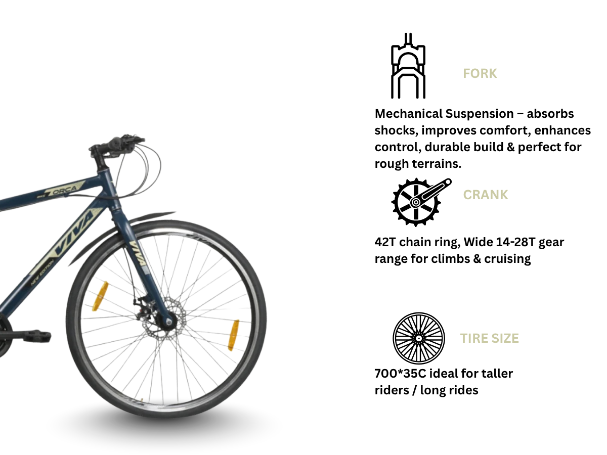 Viva 700C Orca 21-Speed RF D/Disc Bicycle