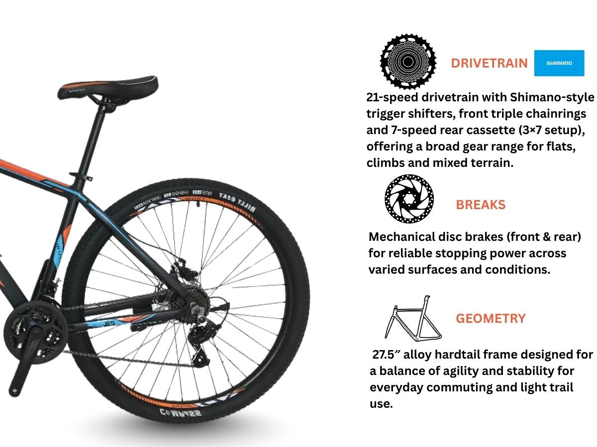 FitTrip Scalpel 27.5 21-Speed Bicycle