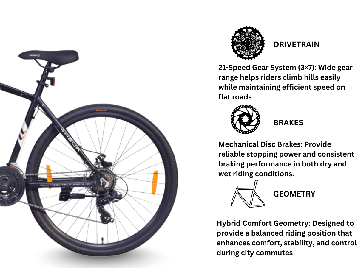 Firefox 700C Rush Plus D 21-Speed Bicycle