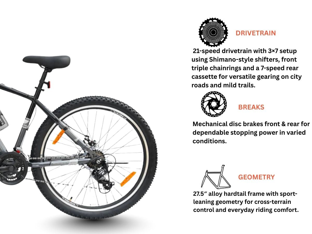 Stryder 27.5 Krueger 21 Speed FS D/Disc Bicycle