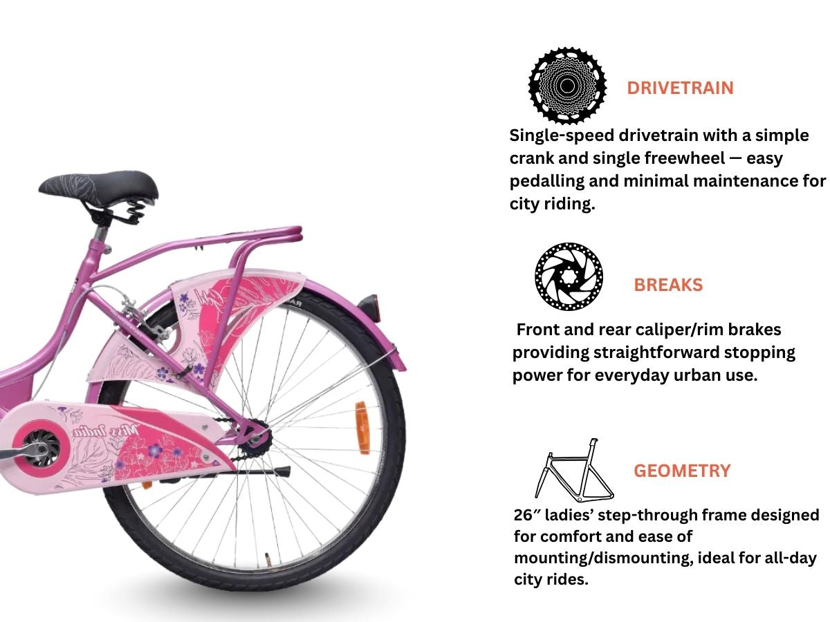 Hero 26 Miss India Gold Ladies Bicycle