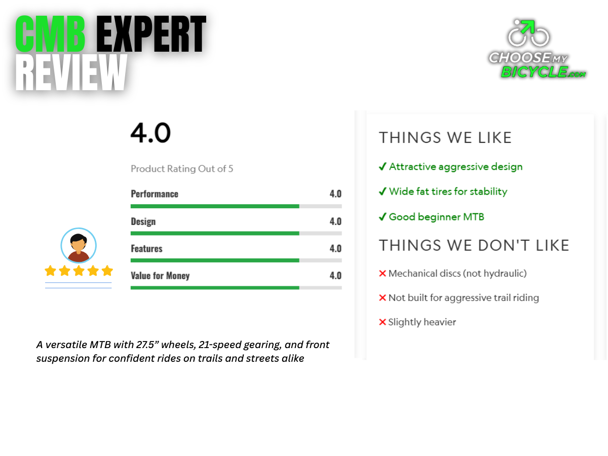 Cosmic 27.5 Trix 21 Speed Dual Disc Bicycle