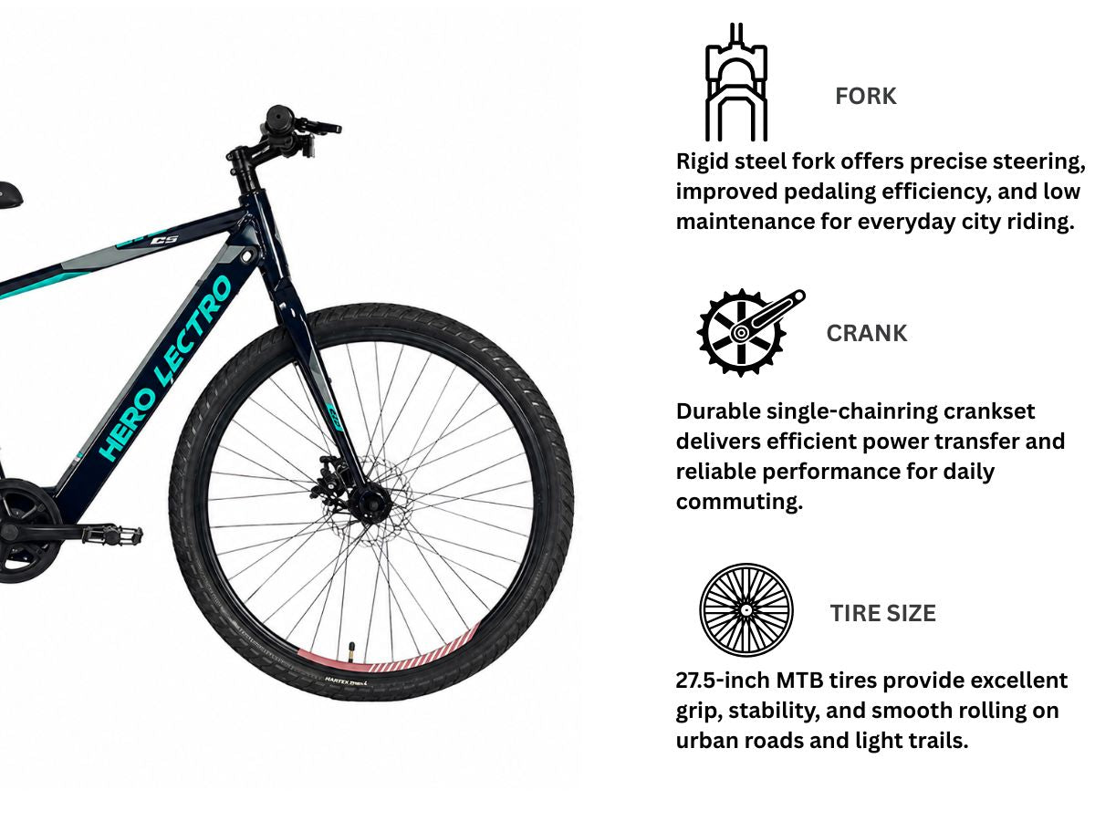 Hero Lectro 27.5 C5 DD E-Bicycle