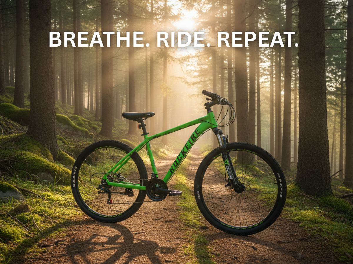 ROCKFIRE 27.5 ASCEND 21 SPD FS D/DISC BICYCLE GREEN BLACK