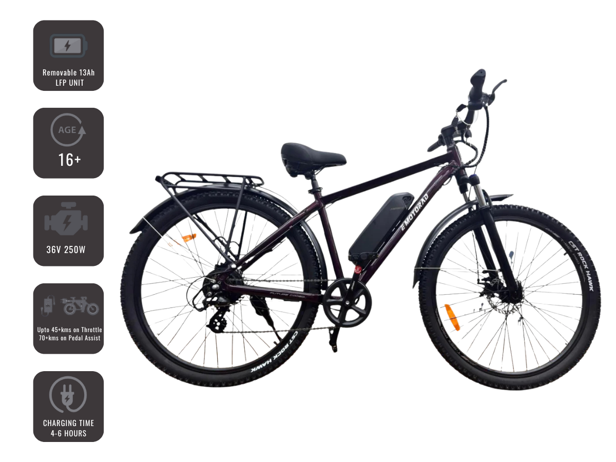 EMOTORAD 29 TREX PRO 7 SPEED E-CYCLE DEEP PURPLE