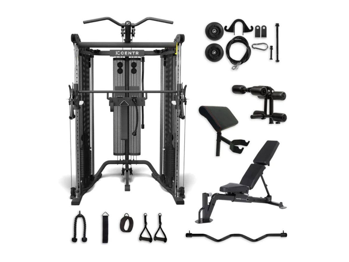 Centr Inspire Series SF6 Home Gym Functional Trainer Fully Loaded Package (SF6w/FID7.1, SCS-LEC, SCS PCA,FT2-LCK &RA0)