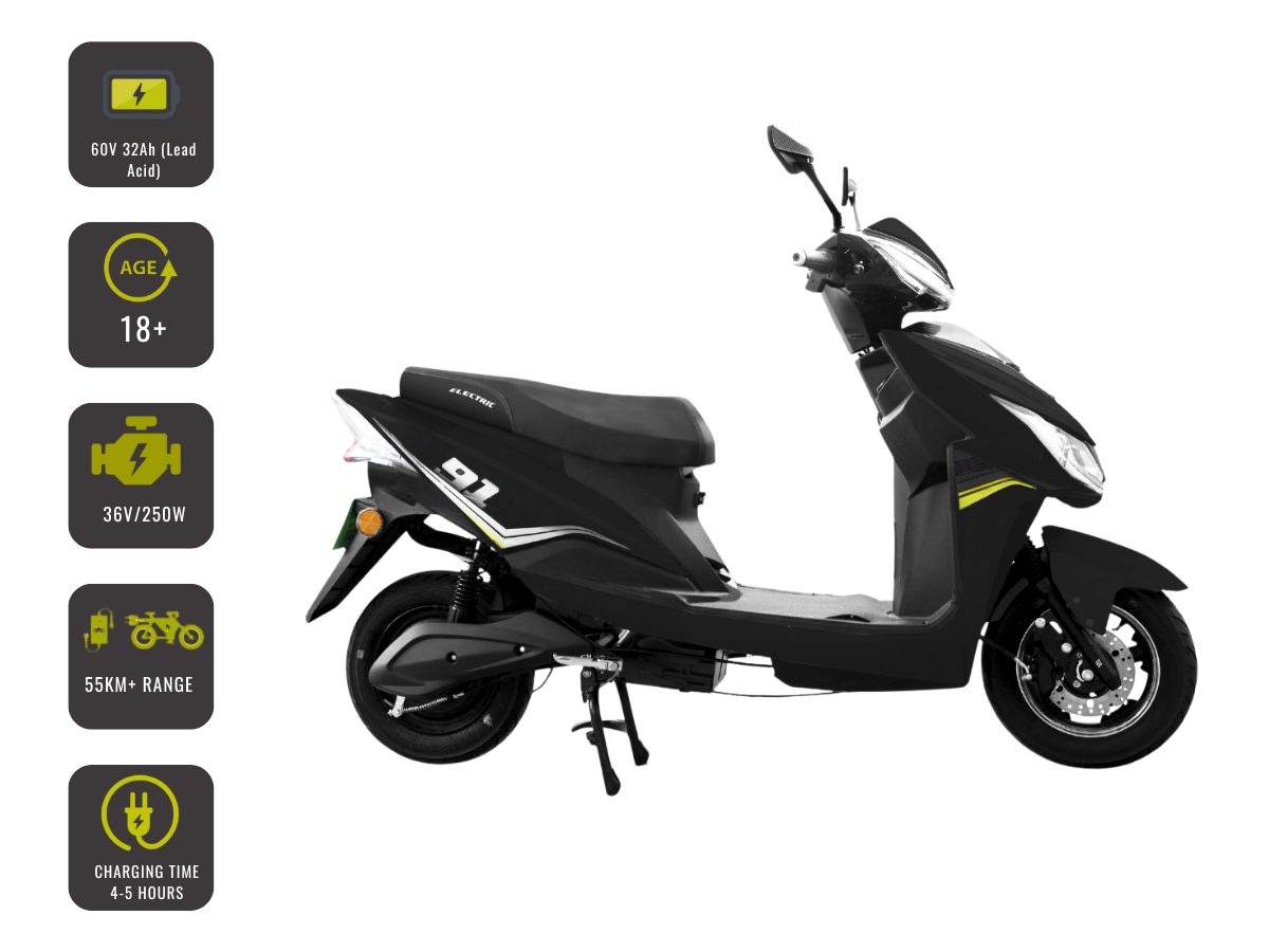 Ninetyone E-Scooter Rx1 (60 V Lead Acid) Heavy Duty