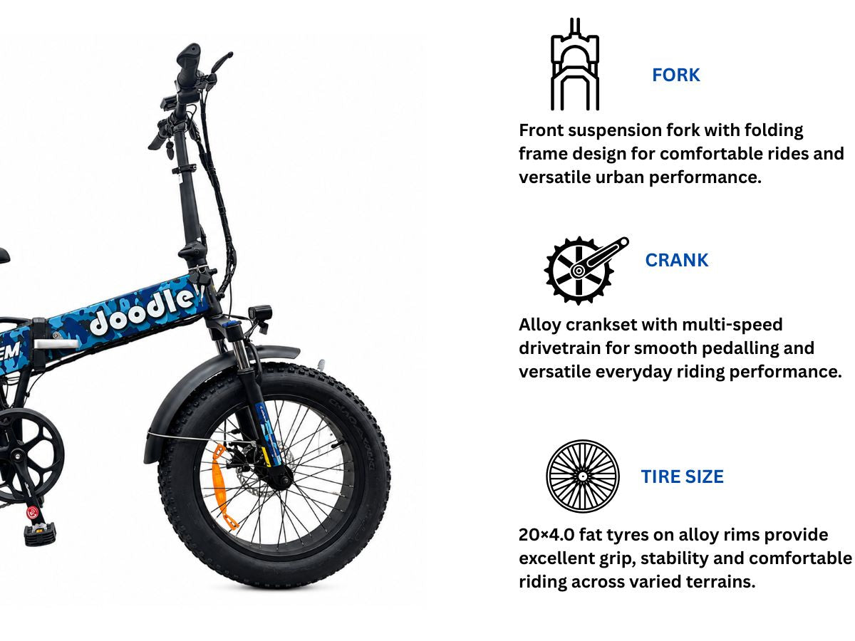 EMotorad Doodle V4 Pro Folding E-Bicycle