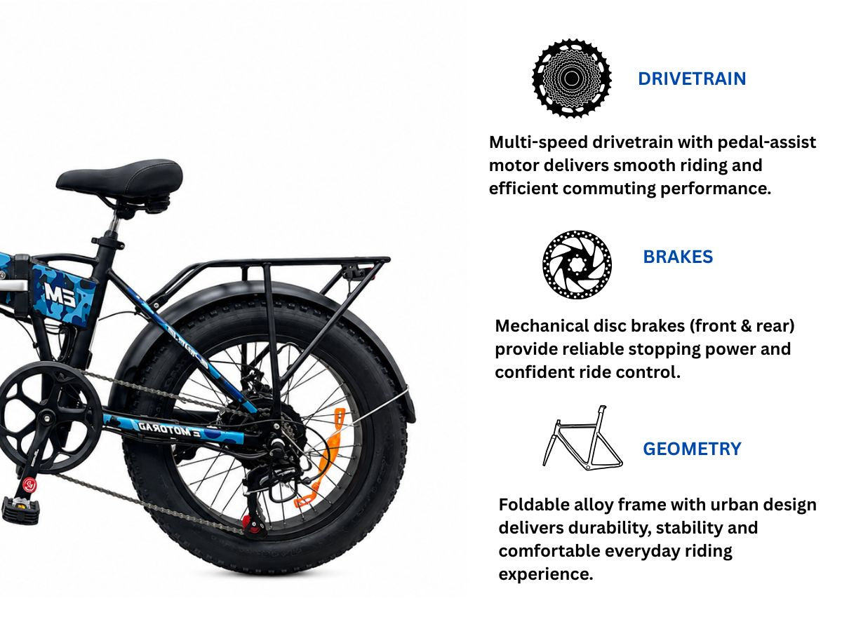 EMotorad Doodle V4 Pro Folding E-Bicycle