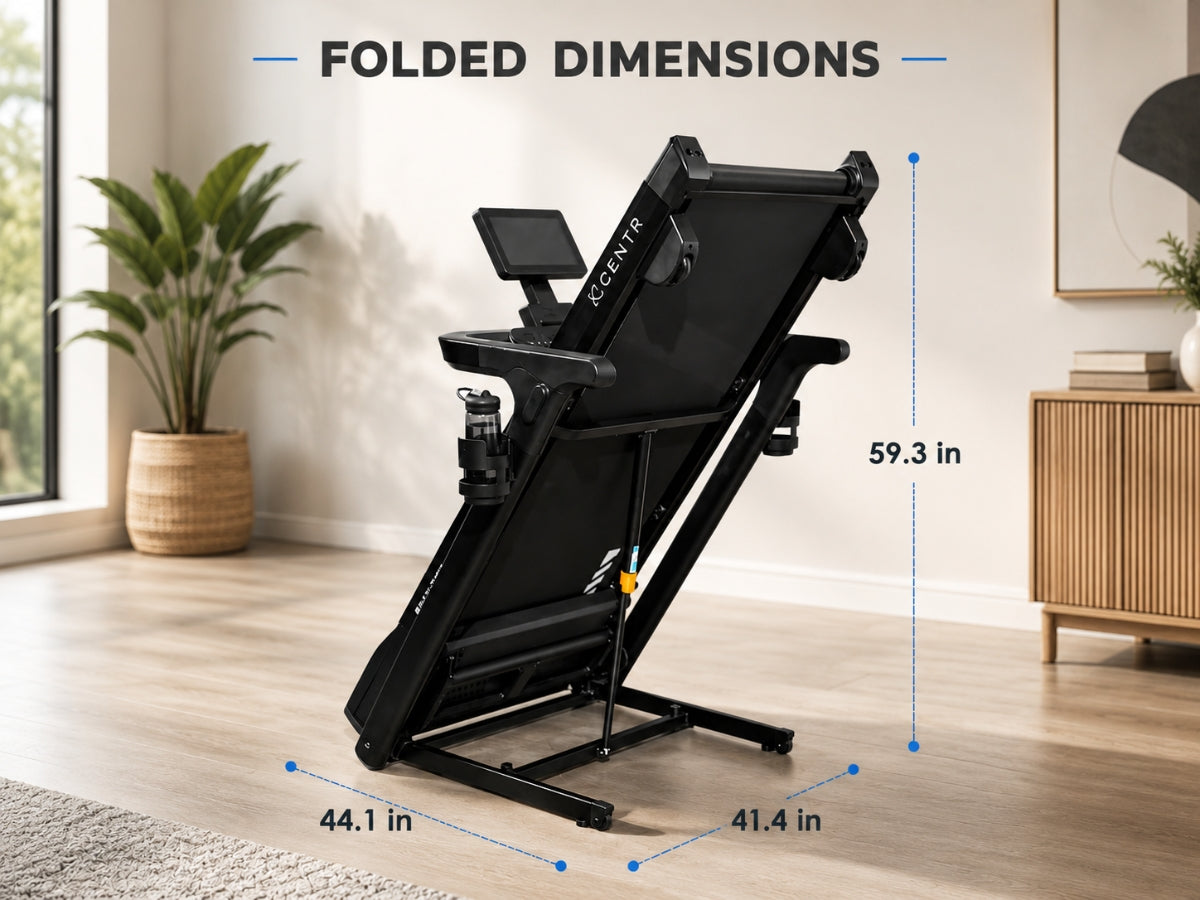 Centr X Hyrox Runr-S Folding Treadmill with 10" Touchscreen - 220V
