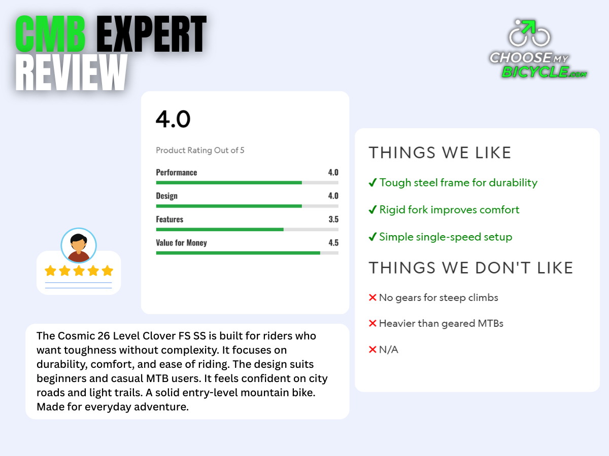 Cosmic 26 Level Clover FS SS Bicycle