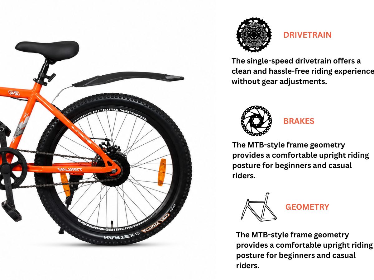 Cospro 24 Trium Single Speed FS D/Disc Bicycle