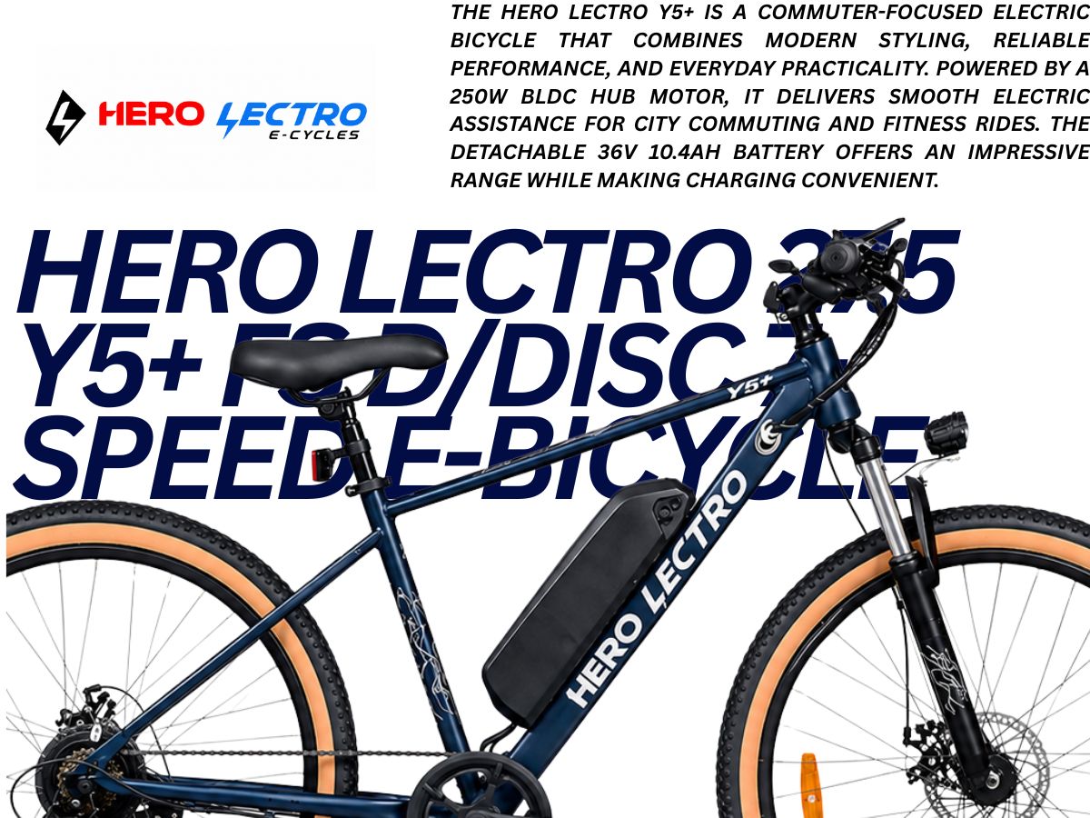 Hero Lectro 27.5 Y5+ 7-Speed FS D/Disc E-Bicycle