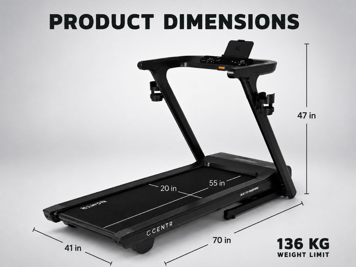 Centr X Hyrox Runr Folding Treadmill with LED Console - 220V