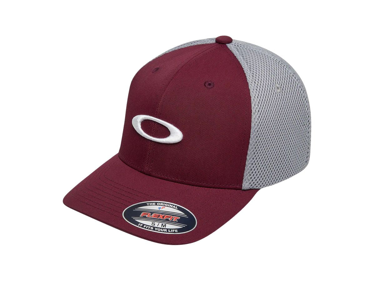 Oakley Ellipse Mesh Cap - Grey/Dark Red