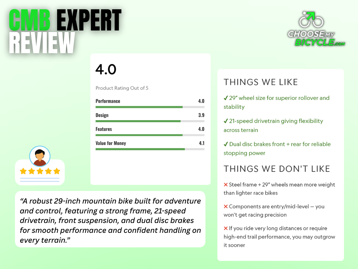 Cosmic 29 Troy 21 Speed FS D/Disc Bicycle