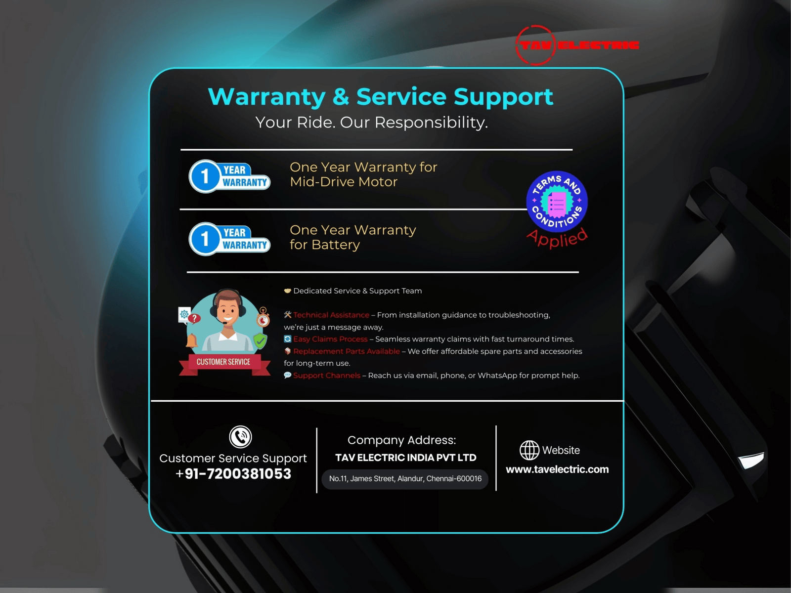 TAV Digital Conversion Kit 10.6 Ah