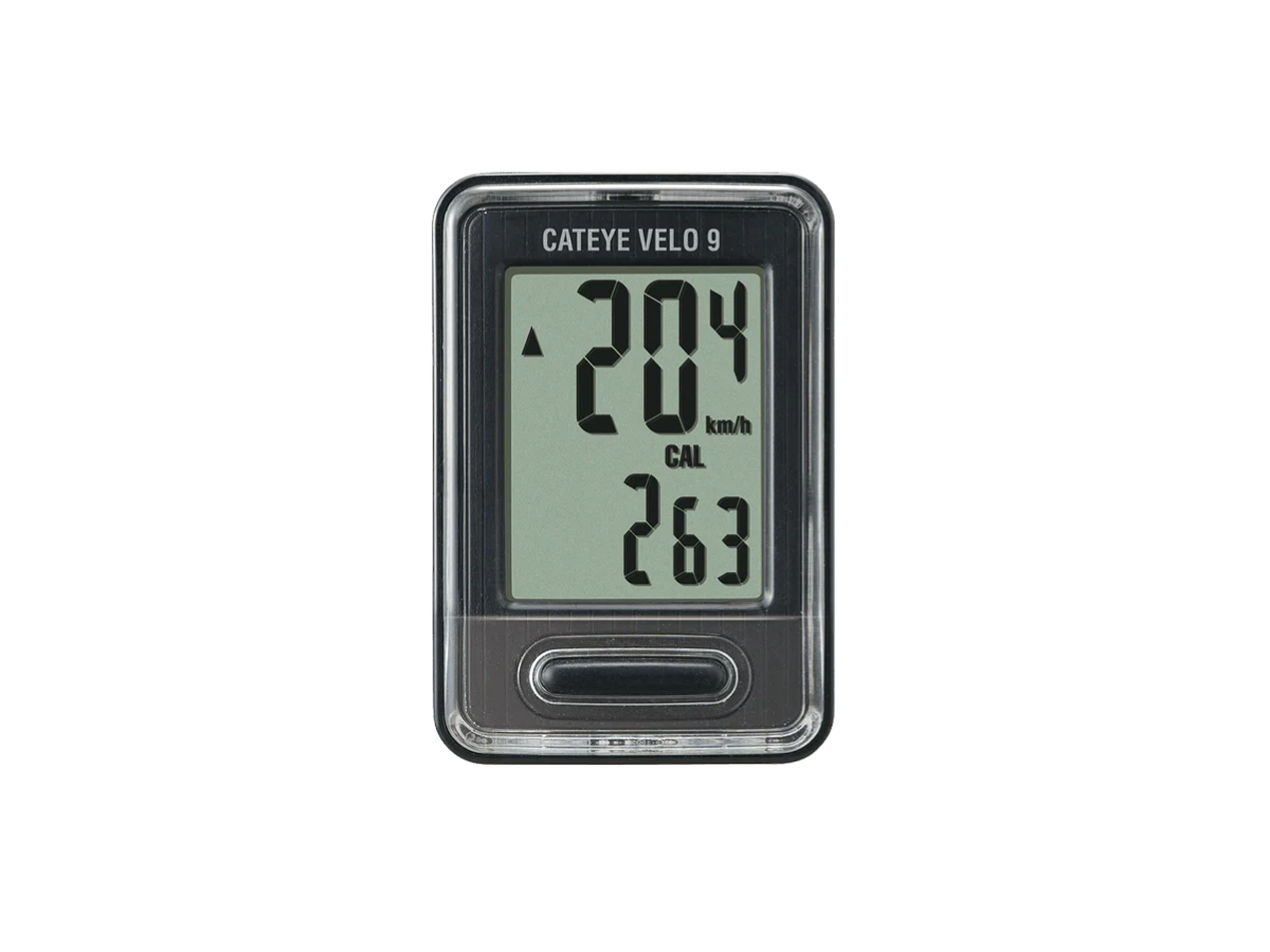 CatEye Cyclocomputer Velo 9 Black CC-VL820 (Wired)