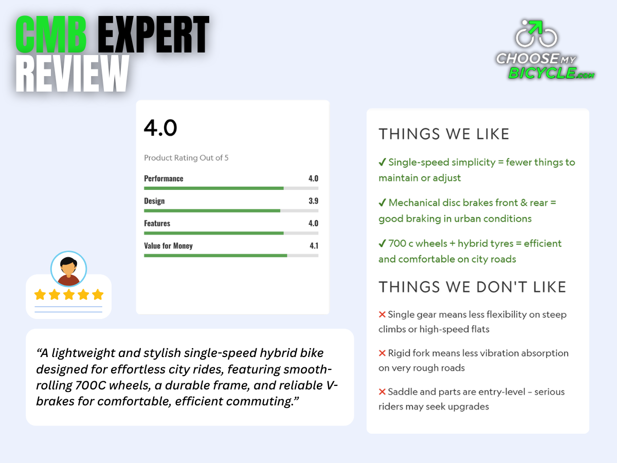 Firefox 700C Pronto V-BRK SS Bicycle