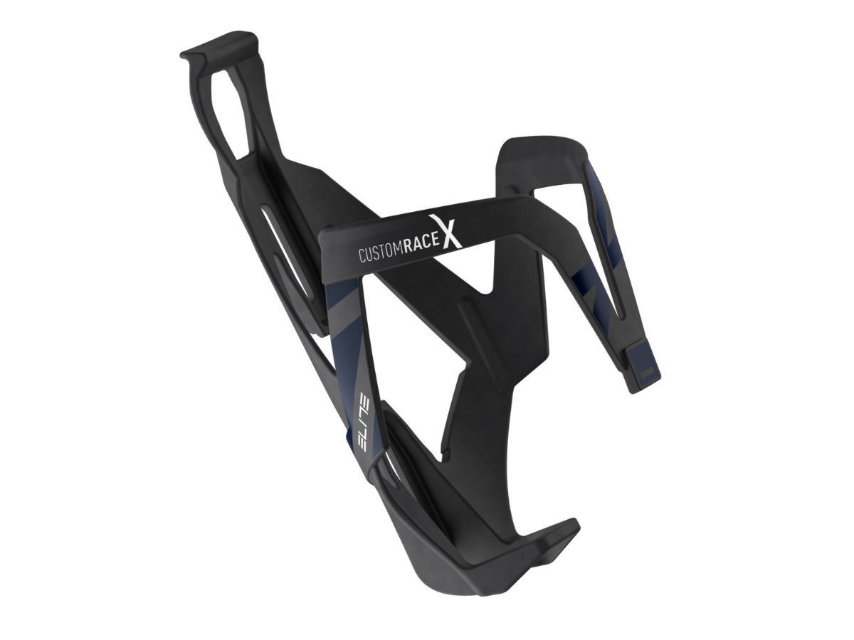 Elite Bottle Cage Custom Race X Black Skin Soft Touch Graphics Blue