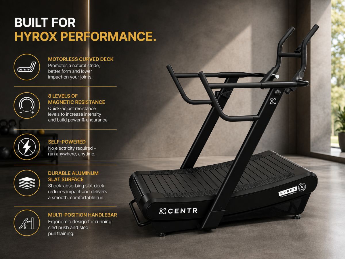 Centr X Hyrox perform Treadmill (non-motorized, curved treadmill)