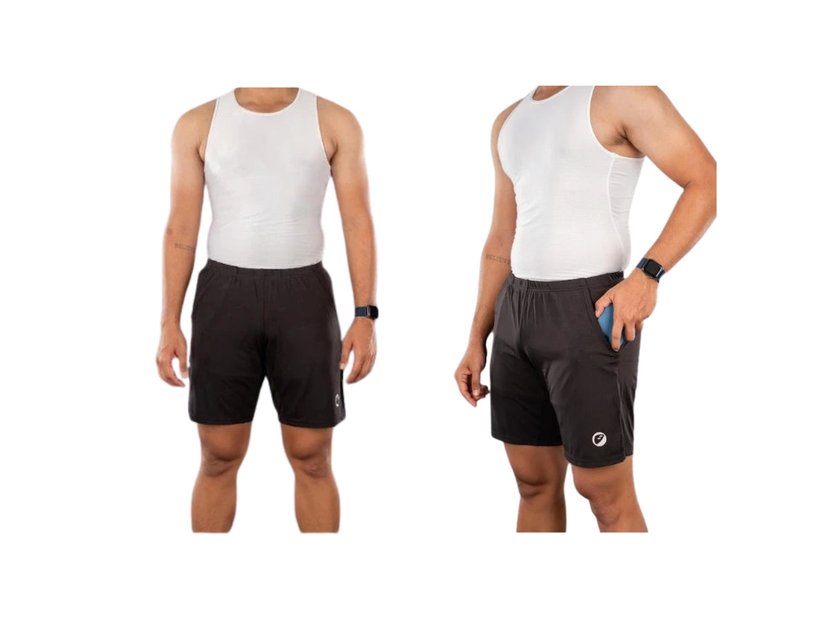 Apace Mens Athleisure Multisport Shorts - Black
