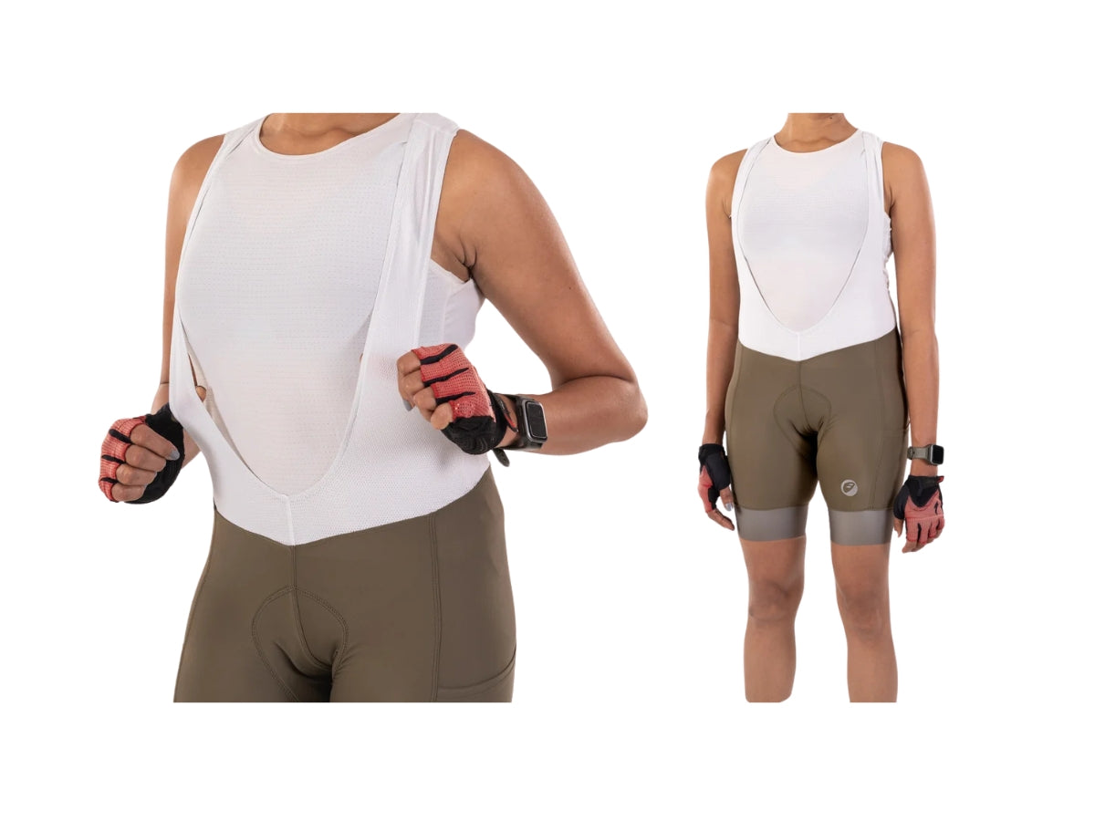 Apace Womens Cycling Endurance Bib Shorts Explore - Prima - Moss