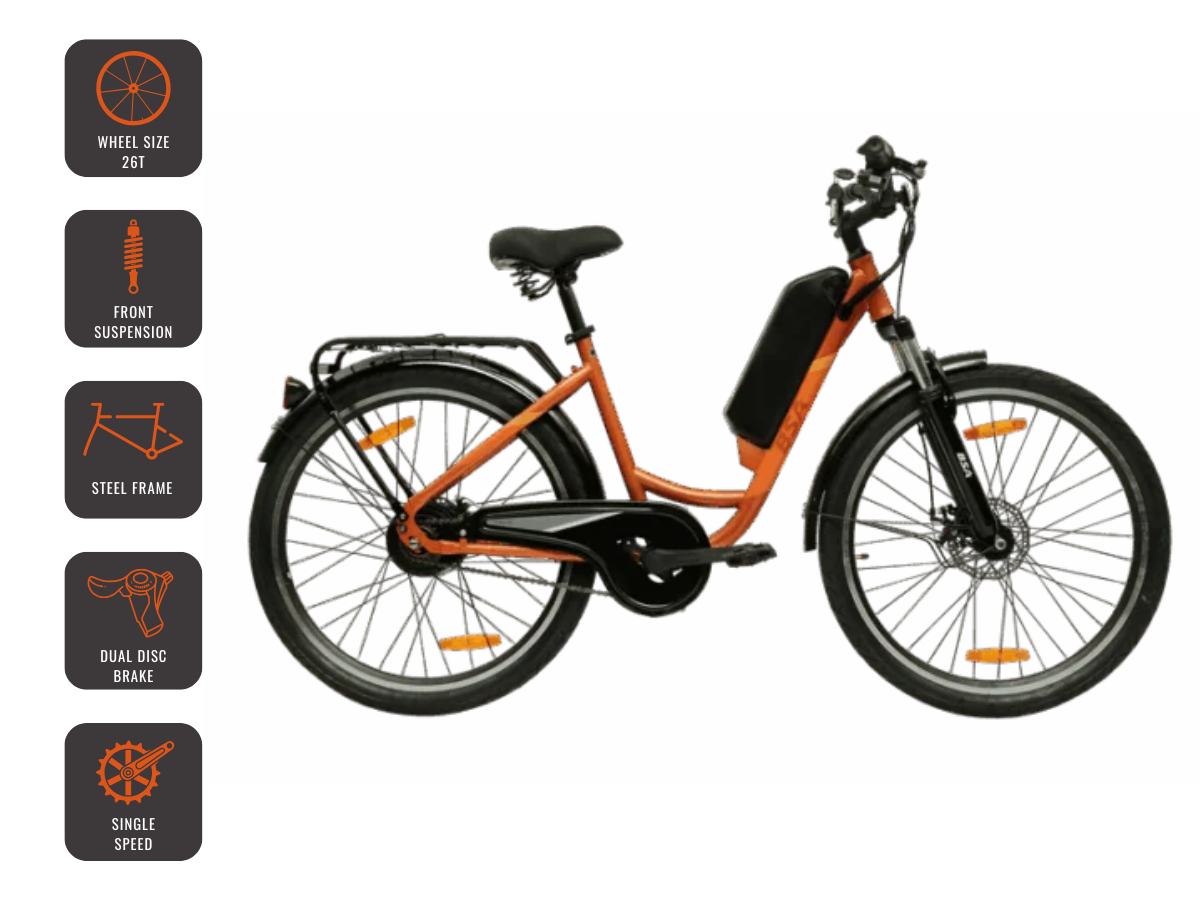 BSA Maeve Single Speed E-bicycle 26 Ladies 2025