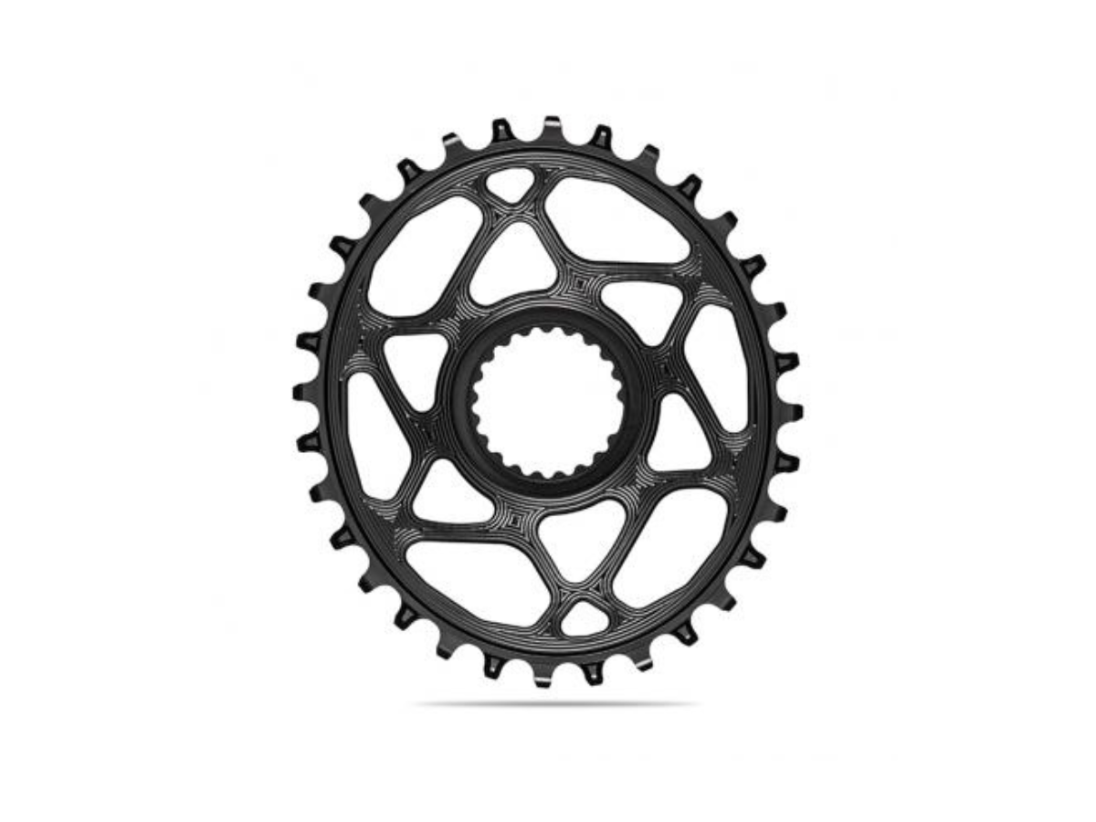 Absolute Black Oval MTB Chainring - 1X Shimano Direct Mount - HG+ 12 Speed-Black