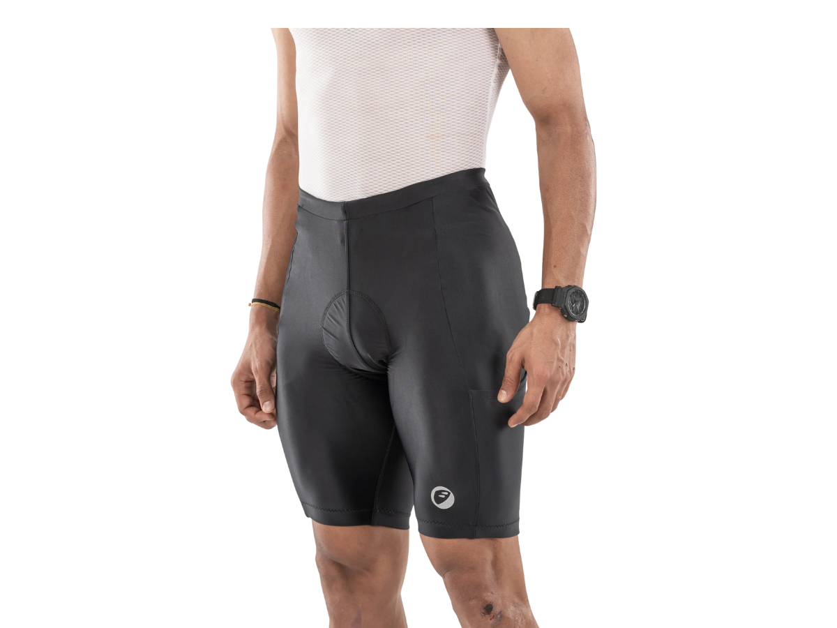 Apace Mens Cycling Bibless Shorts Evolve Black-Defect