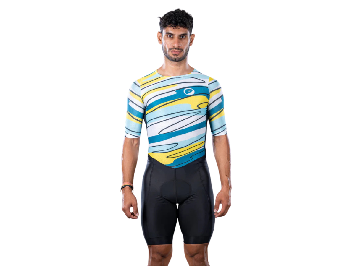 Apace Mens Cycling Speedsuit Backzipped Lines