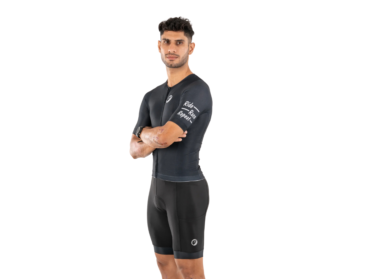 Apace Unisex Cycling Race Fit Jersey-Stealth